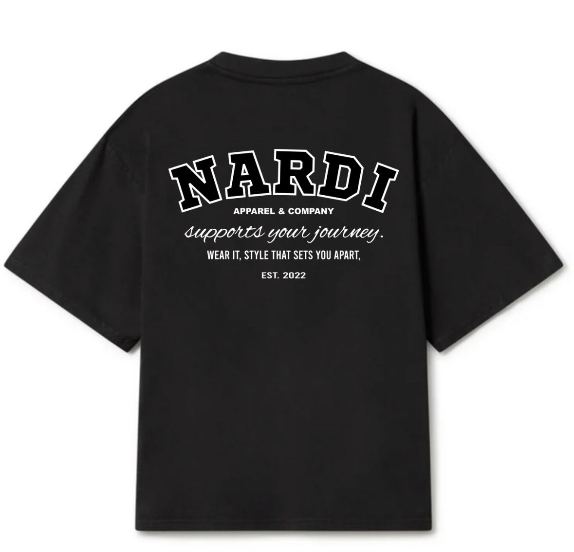 NARDI APPAREL VARSITY JOURNEY T SHIRT1