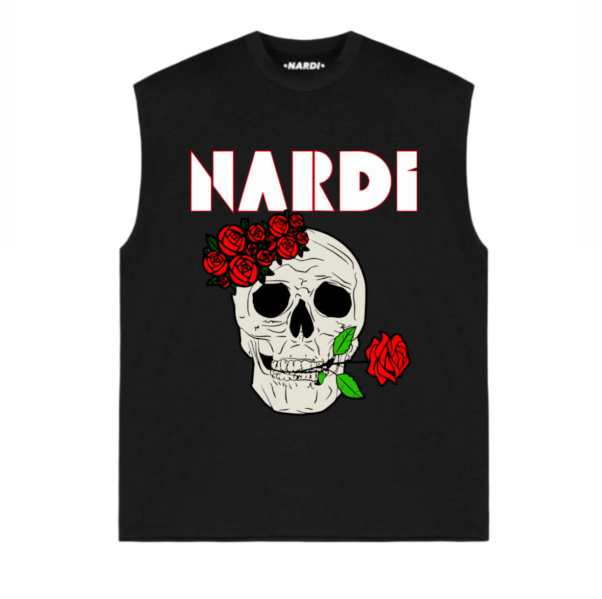 SKULL ROSE SLEEVELESS TANKTOP