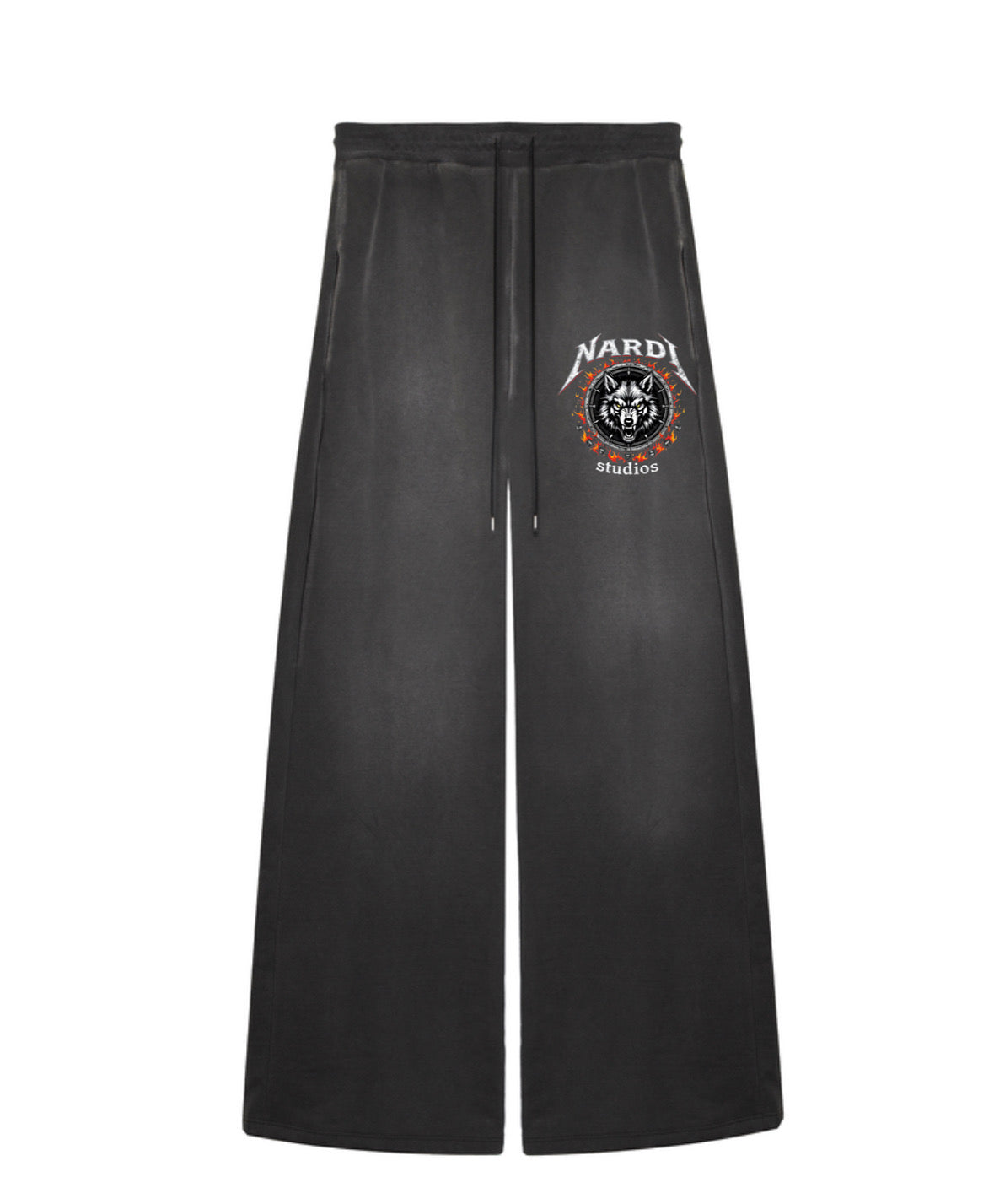 NARDI STUDIOS CINDER WOLF WIDE LEG SWEATPANTS