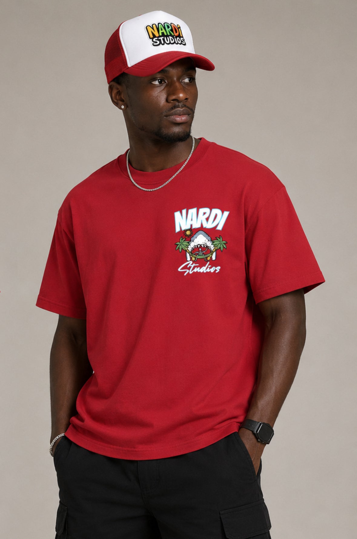 BEACH BONES (RED) T SHIRT (NARDI STUDIOS)