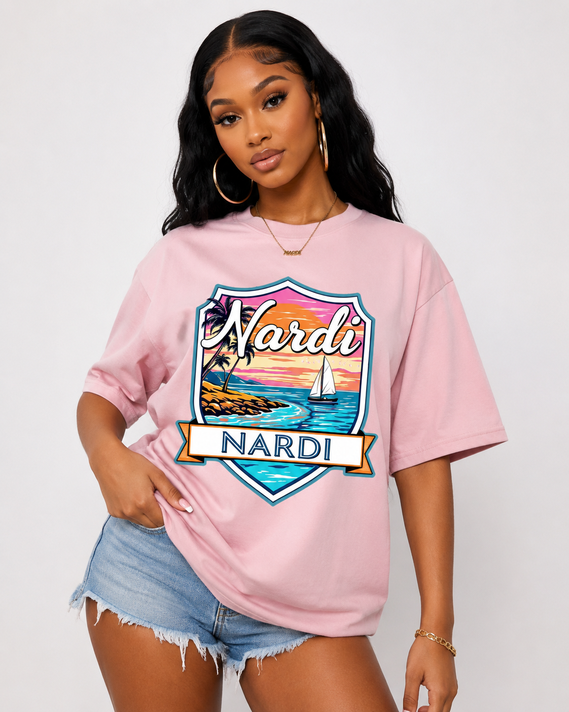 NEON SHORELINE NARDI CREST TEE