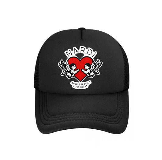 ANGELS PROTECT OUR HEART TRUCKER HAT