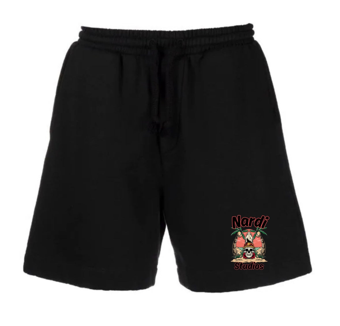 NARDI STUDIOS SKULL PALMS SHORTS