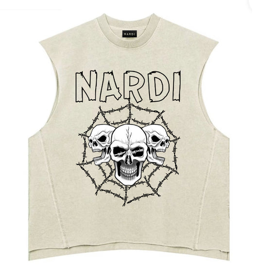 BARBED WIRE NARDI SKULL SLEEVELESS