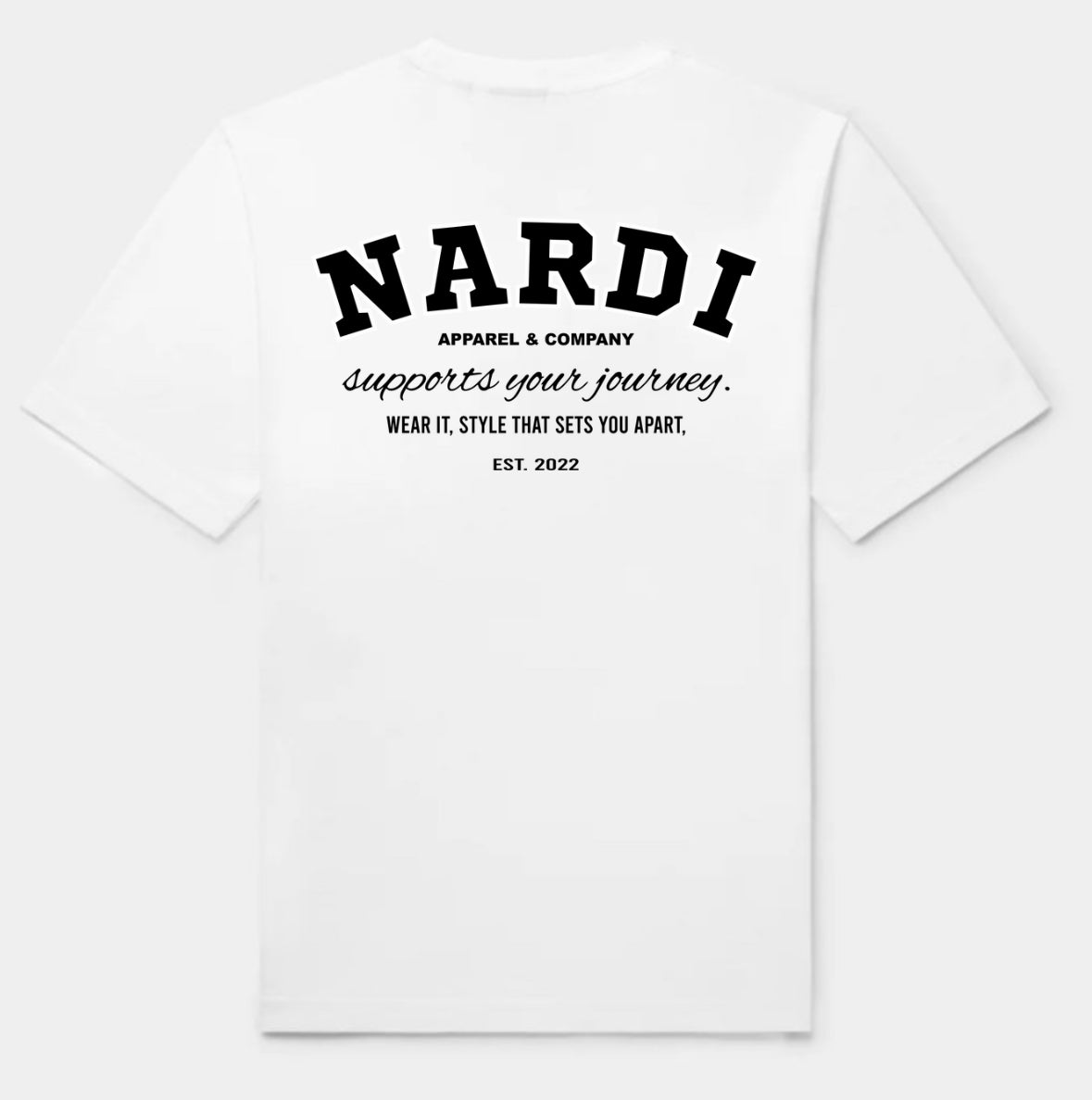 NARDI APPAREL VARSITY JOURNEY T SHIRT