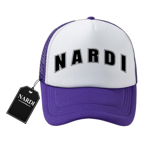 PURPLE & WHITE NARDI VARSITY CAP