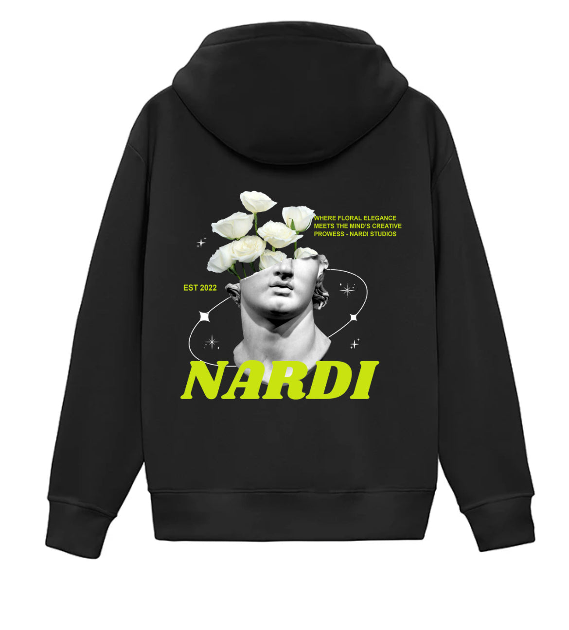 NARDI FLORAL FINESSE BLACK HOODIE