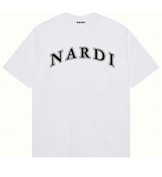 WHITE NARDI VARSITY T SHIRT