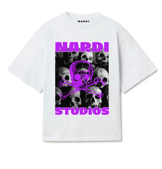 NARDI STUDIOS PURPLE SKULL TEE