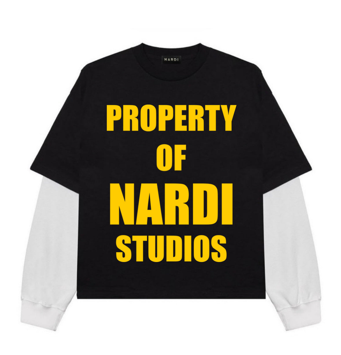 “PROPERTY OF NARDI STUDIOS STATEMENT” TWOFER TOP