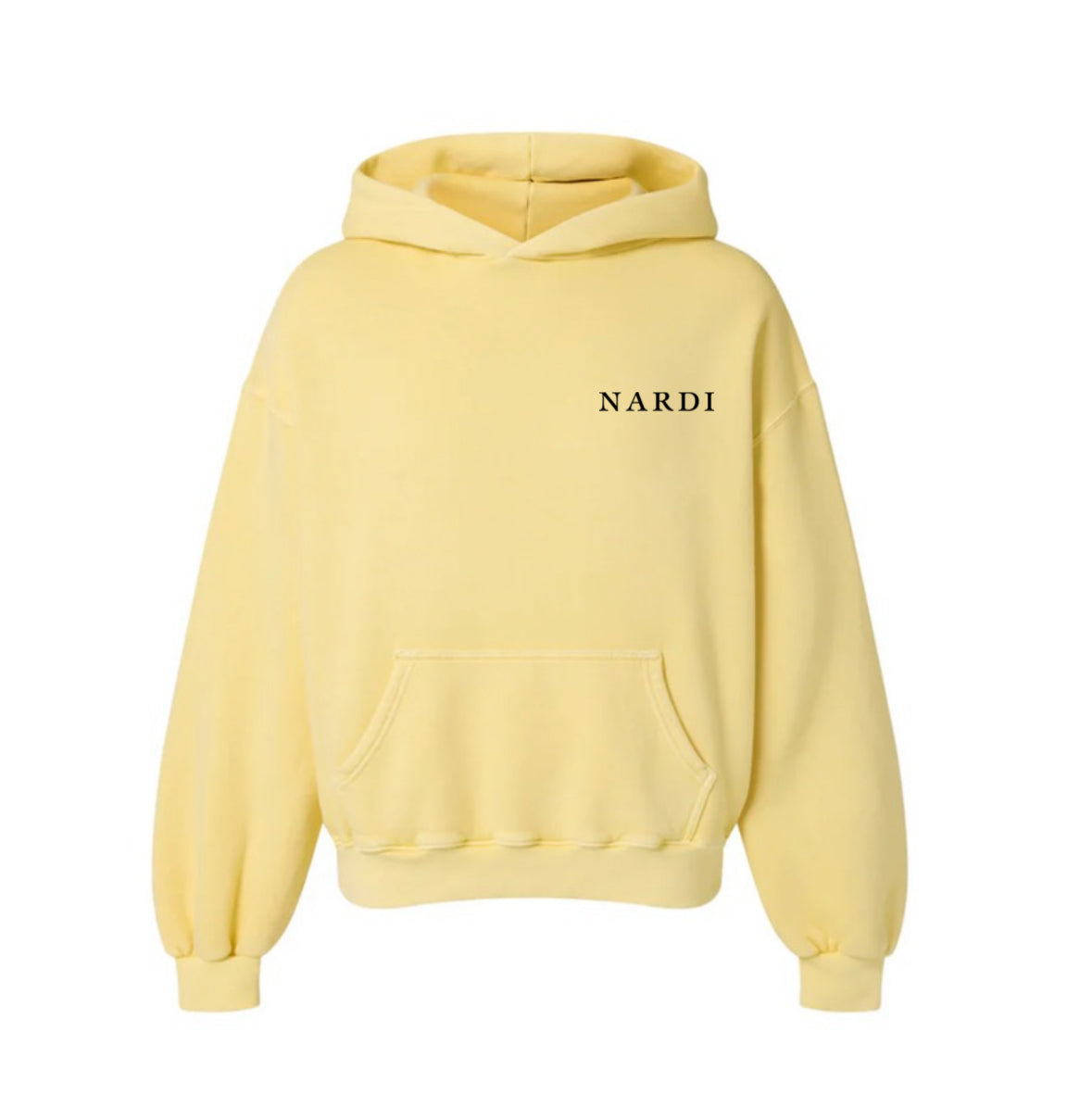 YELLOW NARDI LOGO PRINT HOODIE