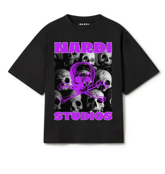 NARDI STUDIOS PURPLE SKULL TEE