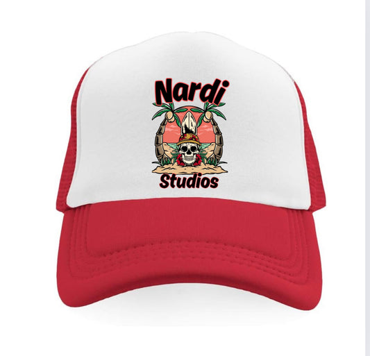 NARDI STUDIOS SKULL TRUCKER SNAPBACK HAT