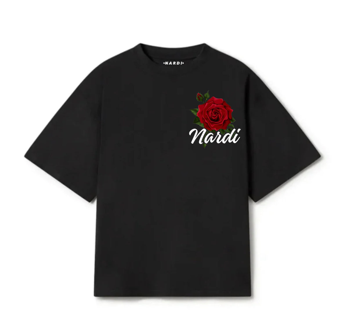 BLACK NARDI ROSE T SHIRT