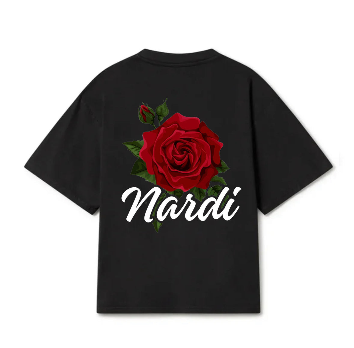 BLACK NARDI ROSE T SHIRT