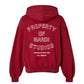 RED NARDI LOGO PRINT HOODIE