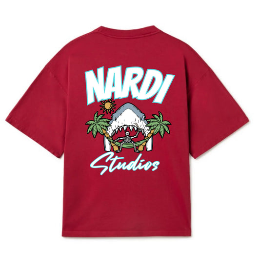 BEACH BONES (RED) T SHIRT (NARDI STUDIOS)