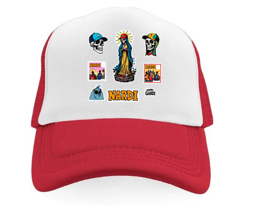 PERSONALIZED NARDI SKULL STICKERS HAT