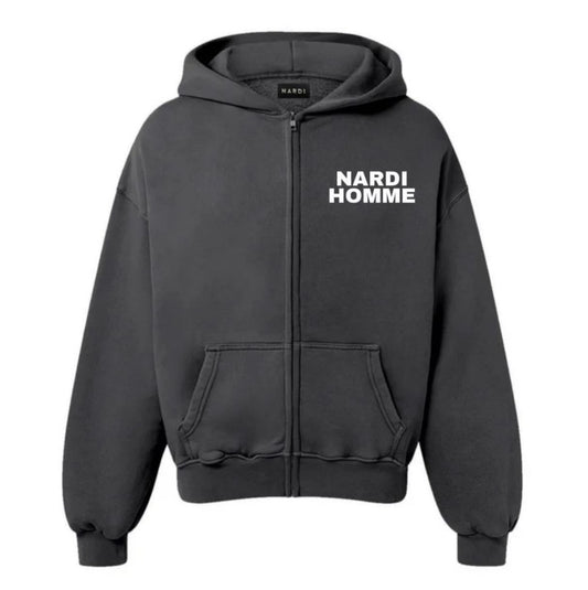 NARDI HOMME FULL ZIP HOODIE (GREY)