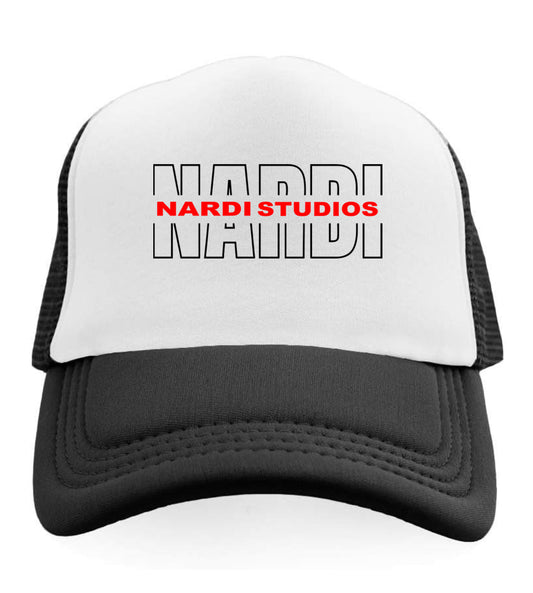 NARDI STUDIOS SIGNATURE SCRIPT TRUCKER HAT
