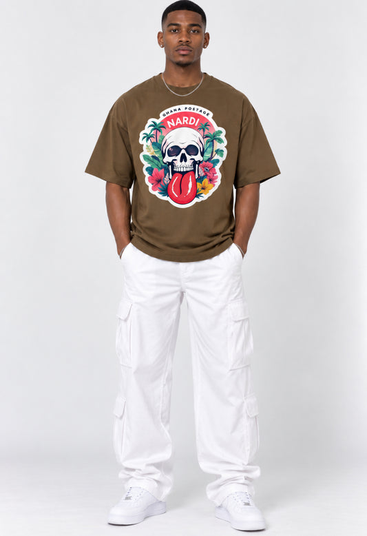 NARDI TROPICAL SKULL TEE (GHANA POSTAGE)