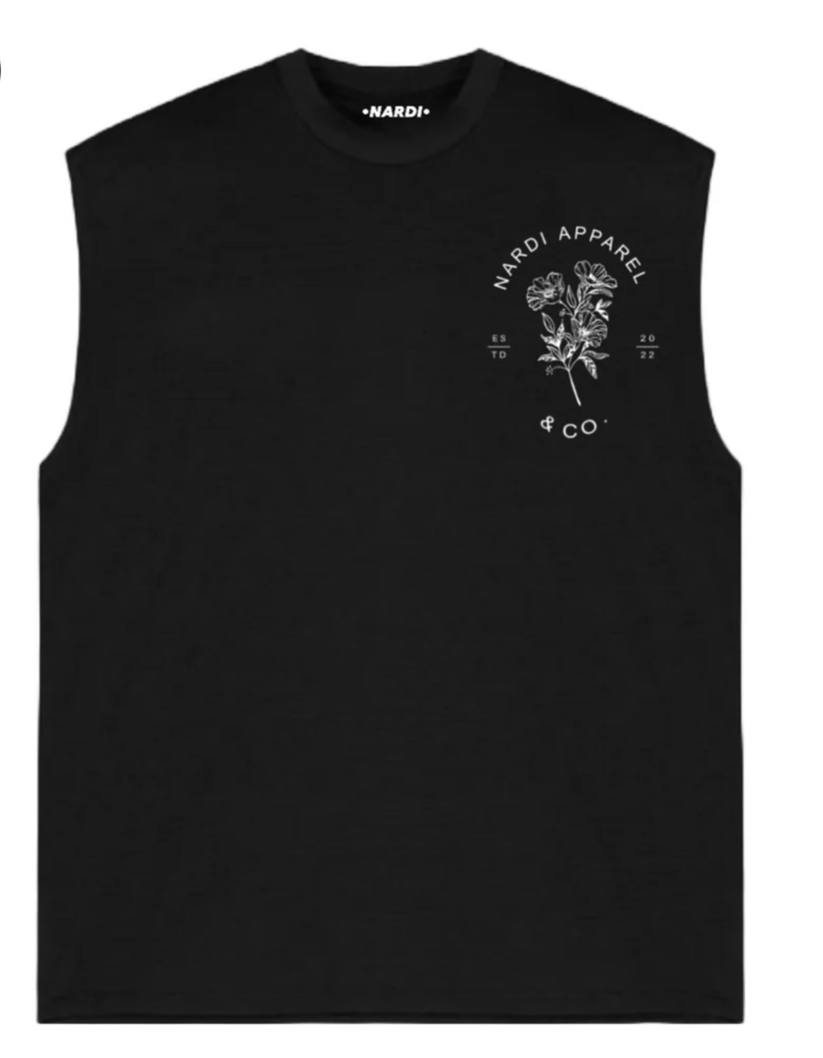 BLACK NARDI PETAL TANKTOP