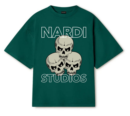 SKULL PILE NARDI T SHIRT (GREEN)