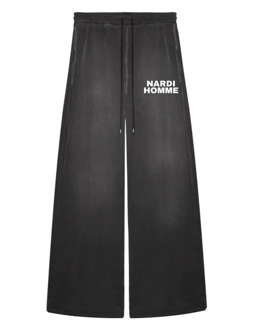 NARDI HOMME GREY LOGO PRINT SWEATPANTS