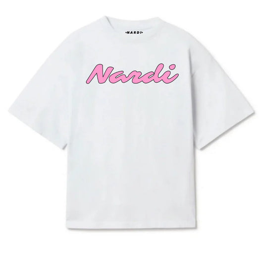 NARDI PINK LOGO PRINT T SHIRT