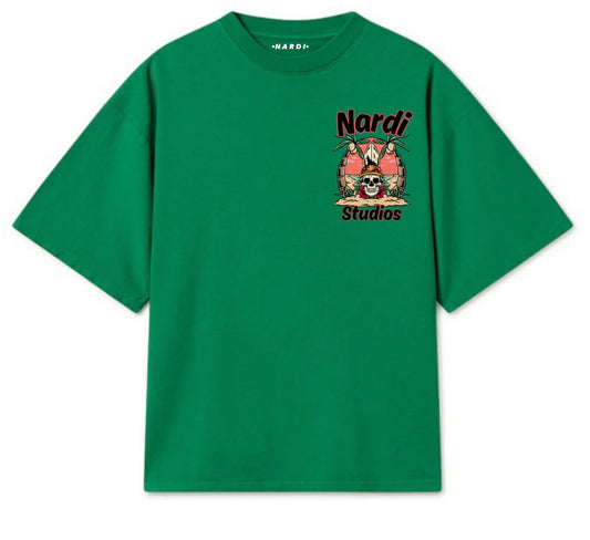 NARDI STUDIOS SKULL PALMS T SHIRT