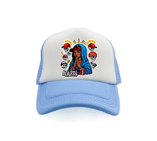 BLUE & WHITE PERSONALIZED NARDI TRUCKER HAT