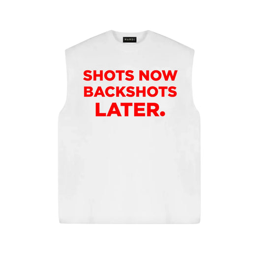 SHOTS NOW BACK SHOTS LATER NARDI SLEEVELESS
