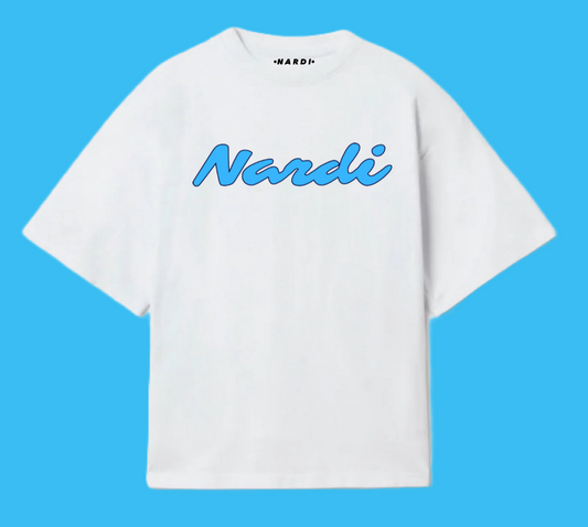 NARDI BLUE LOGO PRINT T SHIRT