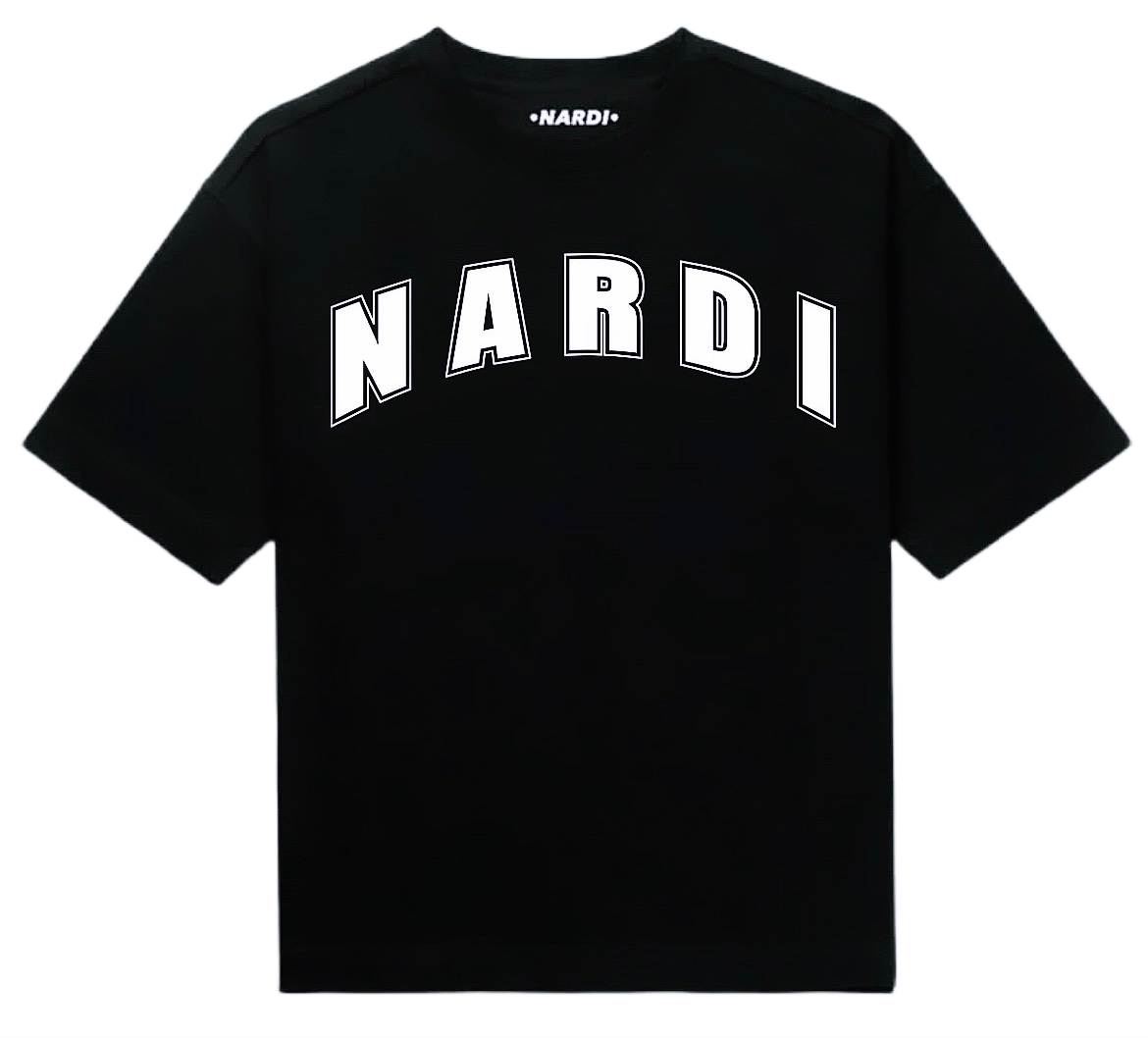 NARDI VARSITY TEE (BLACK/WHITE)