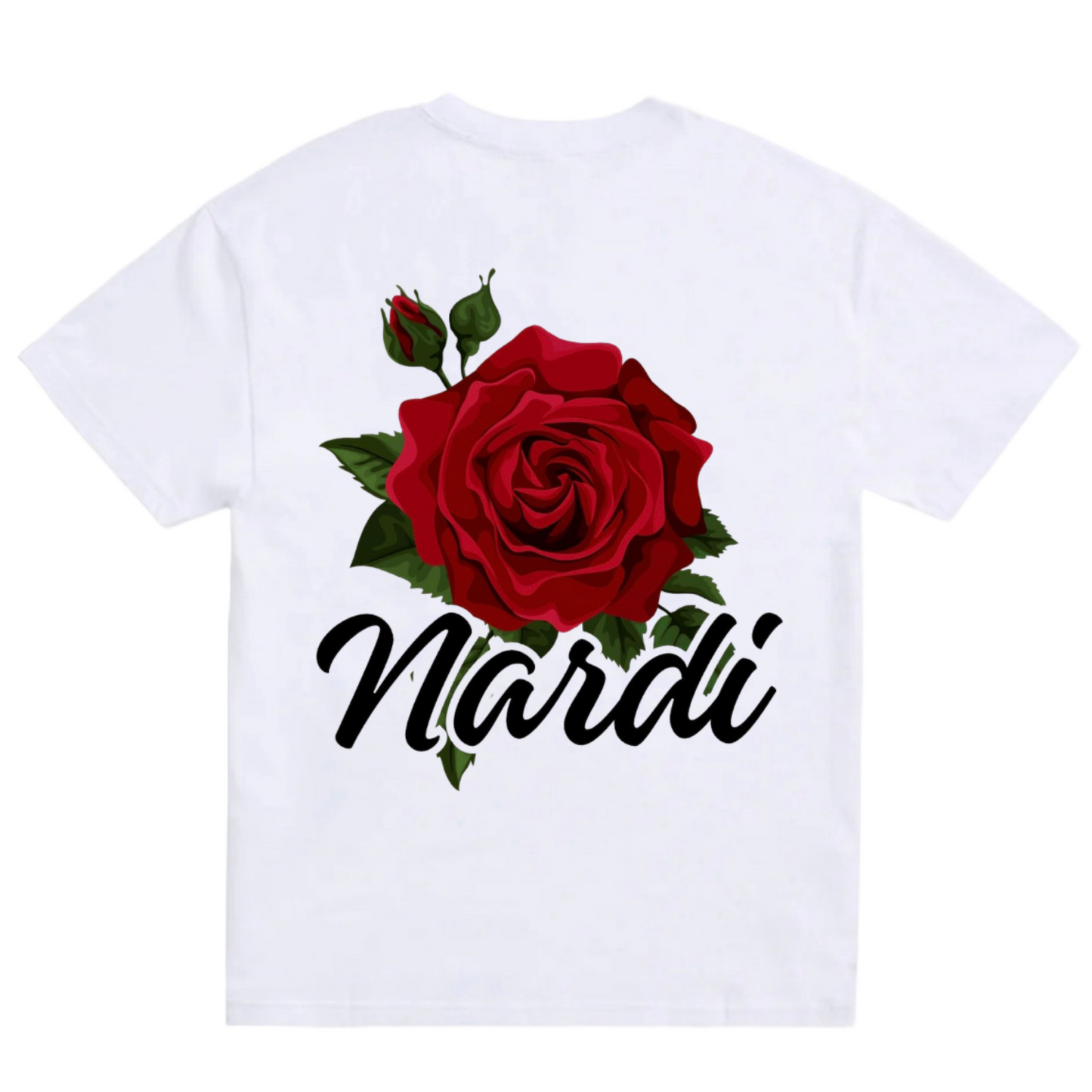 WHITE NARDI ROSE T SHIRT